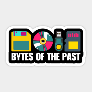 Retro Bytes of the Past - Vintage Storage Tech Icons Sticker